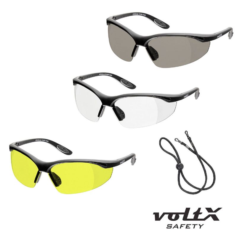 voltX 'Constructor' SAFETY READERS Full Lens Reading Safet Clear +2.0 Dioptre